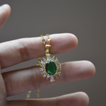 Load image into Gallery viewer, 18K Emerald Necklace