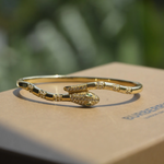 Load image into Gallery viewer, 18K Green emerald serpent bracelet