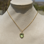 Load image into Gallery viewer, Sage Heart Pendant Necklace