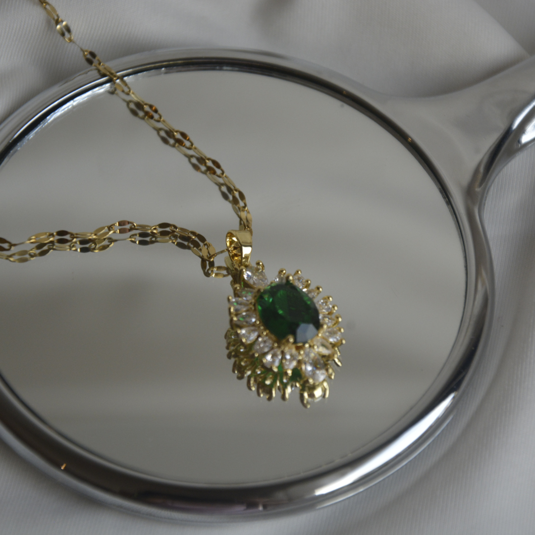 18K Emerald Necklace