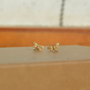 Diamond Butterfly Studs