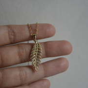 18K Leaf Pendant Necklace