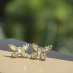 Load image into Gallery viewer, Diamond Butterfly studs