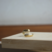 18K Diamond Tear Drop Ring