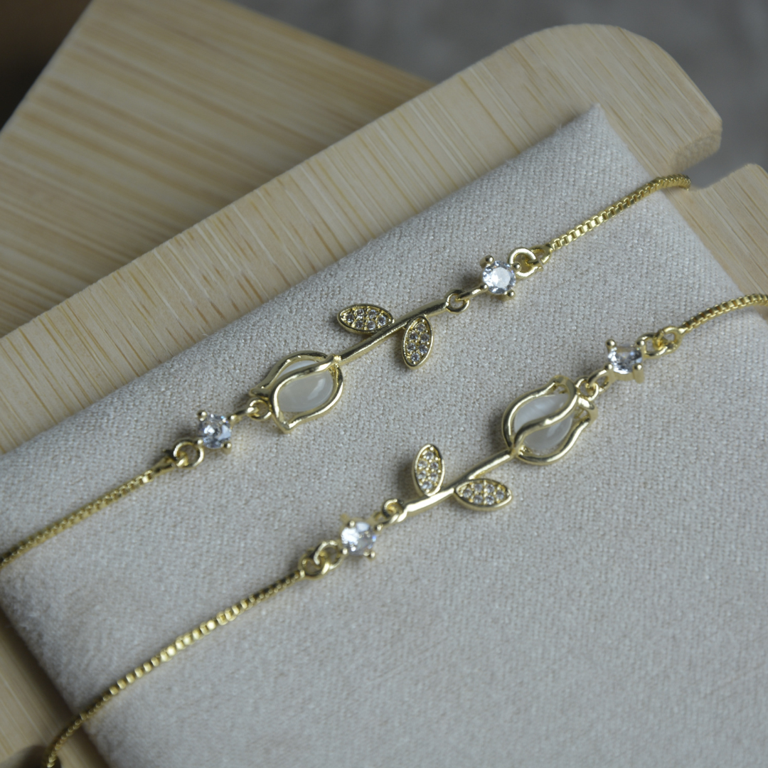 White Rose Diamond Bracelet
