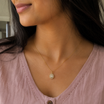 Load image into Gallery viewer, 18k Gold Plated Halo Pendant Necklace