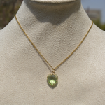 Load image into Gallery viewer, Sage Heart Pendant Necklace
