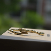 18K Green emerald serpent bracelet